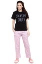 evolove Prism Pink Round Neck Watermelon print Women's (Pajama set), (Prism Pink &amp; Cameo Green)