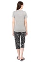 evolove Goat Grey Round Neck I love Coffee Printed (Capri Set)Get free eyemask inside of any design (Goat Grey &amp; Black)