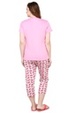 evolove Prism Pink Round Neck Watermelon print Women's (Pajama set), (Prism Pink &amp; Cameo Green)