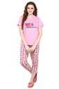 evolove Prism Pink Round Neck Watermelon print Women's (Pajama set), (Prism Pink &amp; Cameo Green)