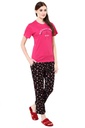 evolove Prism Pink Round Neck Watermelon print Women's (Pajama set), (Prism Pink &amp; Cameo Green)