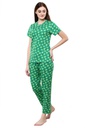 evolove Prism Pink Round Neck Watermelon print Women's (Pajama set), (Prism Pink &amp; Cameo Green)