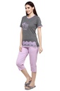 evolove Prism Pink Round Neck Watermelon print Women's (Pajama set), (Prism Pink &amp; Cameo Green)