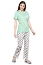 evolove Prism Pink Round Neck Watermelon print Women's (Pajama set), (Prism Pink &amp; Cameo Green)