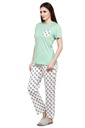 evolove Prism Pink Round Neck Watermelon print Women's (Pajama set), (Prism Pink &amp; Cameo Green)