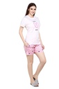 evolove Prism Pink Round Neck Watermelon print Women's (Pajama set), (Prism Pink &amp; Cameo Green)