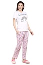 evolove Prism Pink Round Neck Watermelon print Women's (Pajama set), (Prism Pink &amp; Cameo Green)