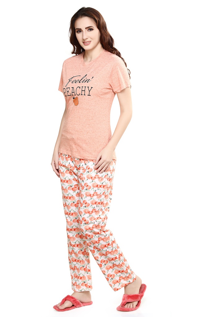 evolove Women's Hosiery Cotton Printed Pajama set (nightsuit set)  of any design (Pyjama Set