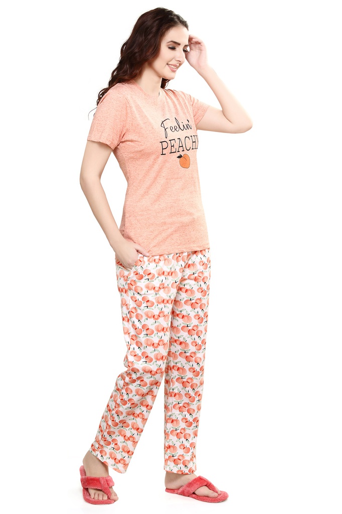 evolove Women's Hosiery Cotton Printed Pajama set (nightsuit set)  of any design (Pyjama Set