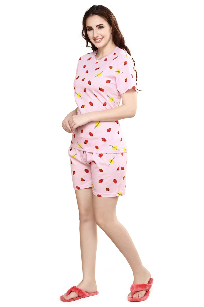 evolove Women's Hosiery Cotton Printed Pajama set (nightsuit set)  of any design (Pyjama Set