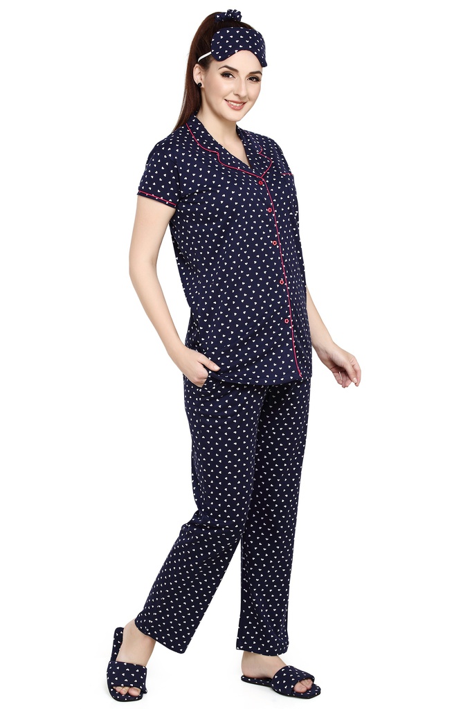 evolove Women's Hosiery Cotton Printed Pajama set (nightsuit set)  of any design (Pyjama Set