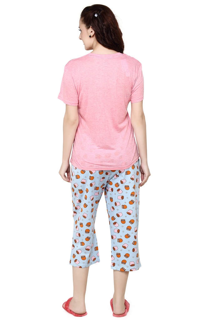 evolove Women's Hosiery Cotton Printed Pajama set (nightsuit set)  of any design (Pyjama Set