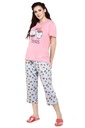 evolove Women's Hosiery Cotton Printed Pajama set (nightsuit set)  of any design (Pyjama Set