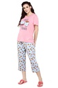 evolove Women's Hosiery Cotton Printed Pajama set (nightsuit set)  of any design (Pyjama Set