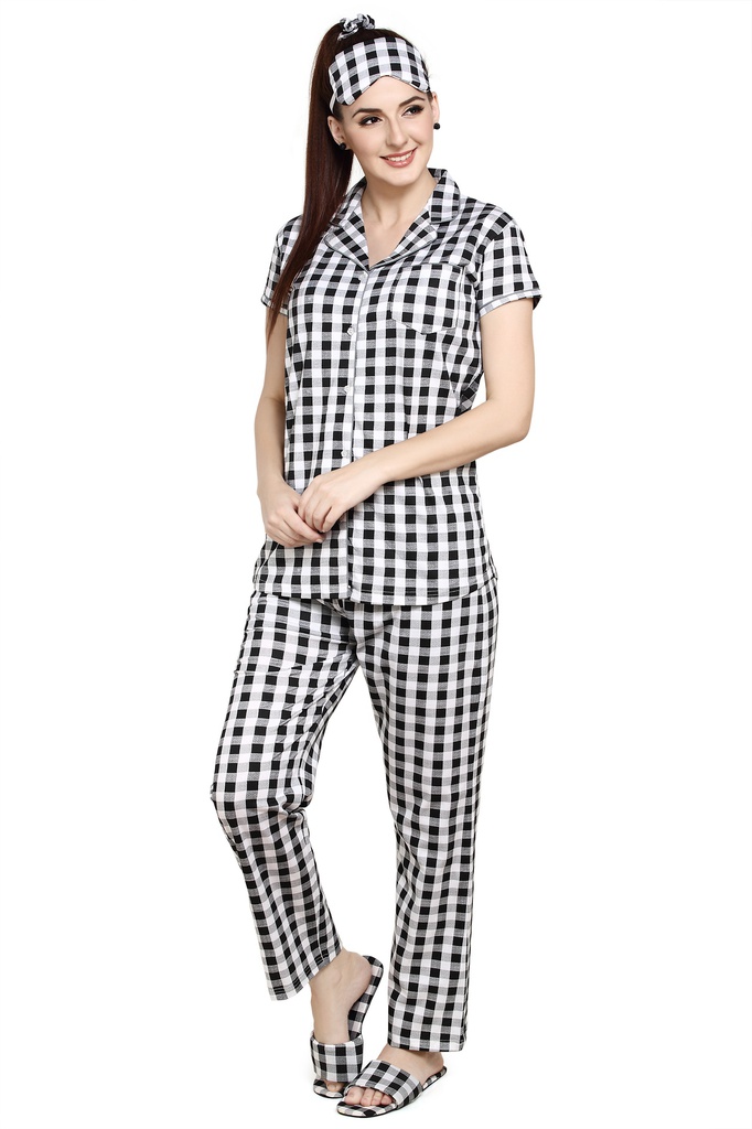 evolove Women's Hosiery Cotton Printed Pajama set (nightsuit set)  of any design (Pyjama Set