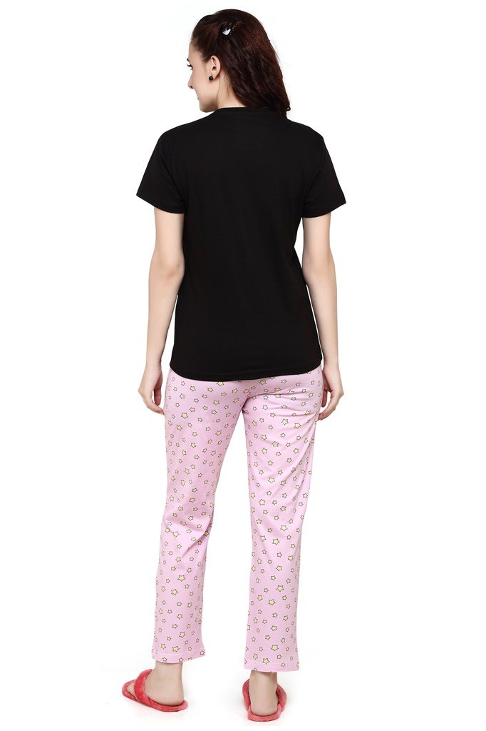 evolove Women's Hosiery Cotton Printed Pajama set (nightsuit set)  of any design (Pyjama Set