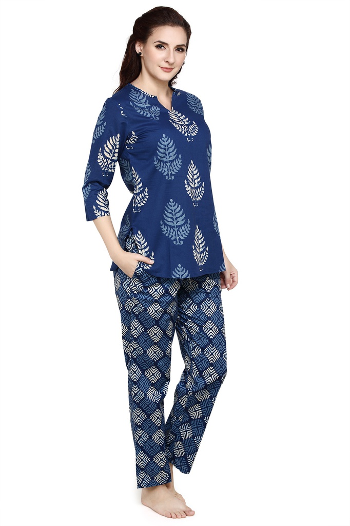 evolove Women's Hosiery Cotton Printed Pajama set (nightsuit set)  of any design (Pyjama Set