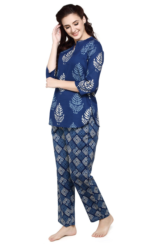 evolove Women's Hosiery Cotton Printed Pajama set (nightsuit set)  of any design (Pyjama Set