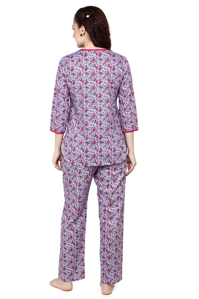 evolove Women's Hosiery Cotton Printed Pajama set (nightsuit set)  of any design (Pyjama Set