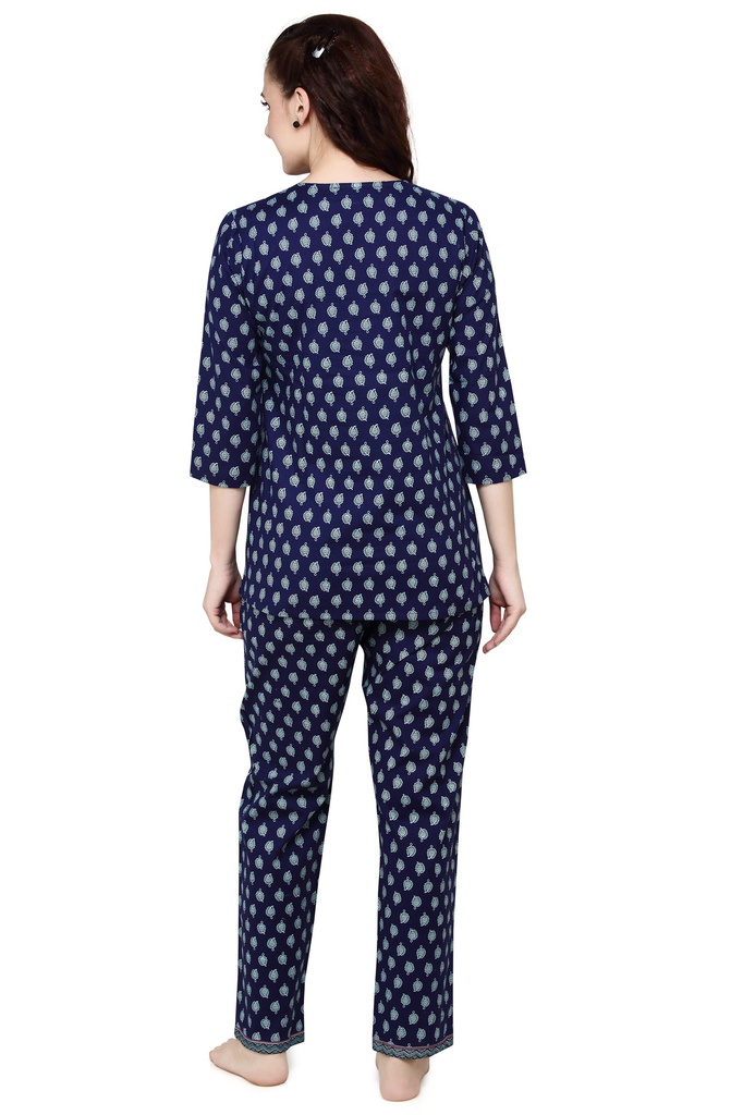 evolove Women's Hosiery Cotton Printed Pajama set (nightsuit set)  of any design (Pyjama Set