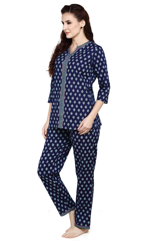 evolove Women's Hosiery Cotton Printed Pajama set (nightsuit set)  of any design (Pyjama Set