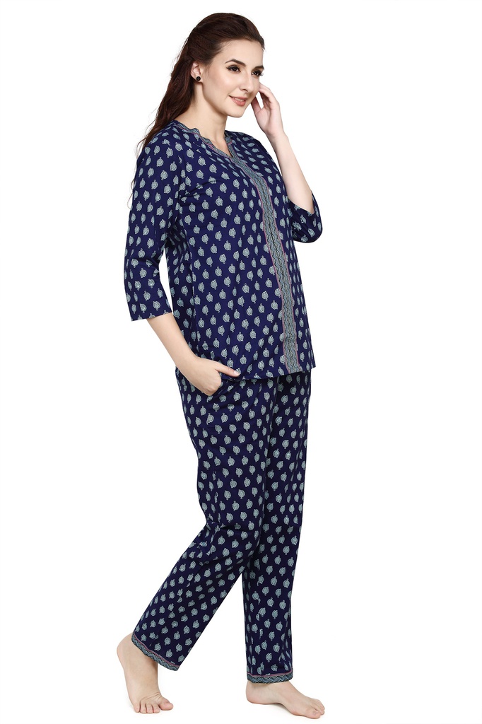 evolove Women's Hosiery Cotton Printed Pajama set (nightsuit set)  of any design (Pyjama Set