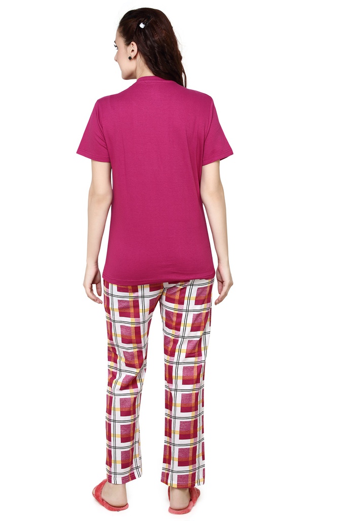 evolove Women's Hosiery Cotton Printed Pajama set (nightsuit set)  of any design (Pyjama Set