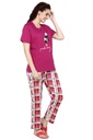 evolove Women's Hosiery Cotton Printed Pajama set (nightsuit set)  of any design (Pyjama Set