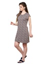 evolove Women's Printed Knitted Short nighty (Nightgown)