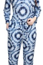 evolove Navy Women's 100% cotton tie and die Tracksuit (Night Suit)- super comfortable