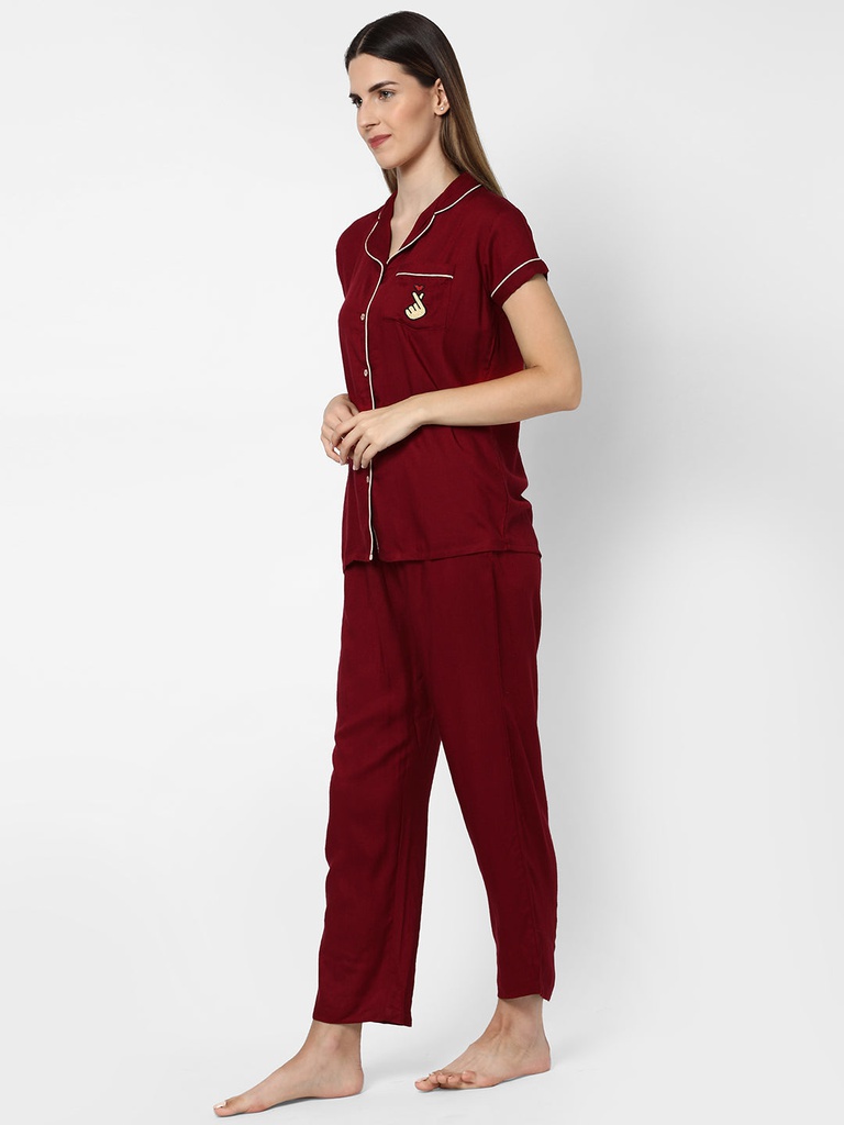 Evolove Maroon Super soft most comfortable Pajama set – Evolove India