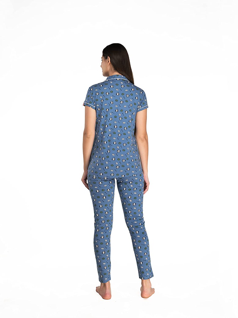 evolove Women's 100% Cotton Shirt & Pajama Nightsuit set - Loungewear ,Best  fit ,Our most comfortable ,pajama set ,super soft fabric