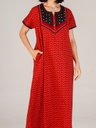 Long Night Gown Cotton emb