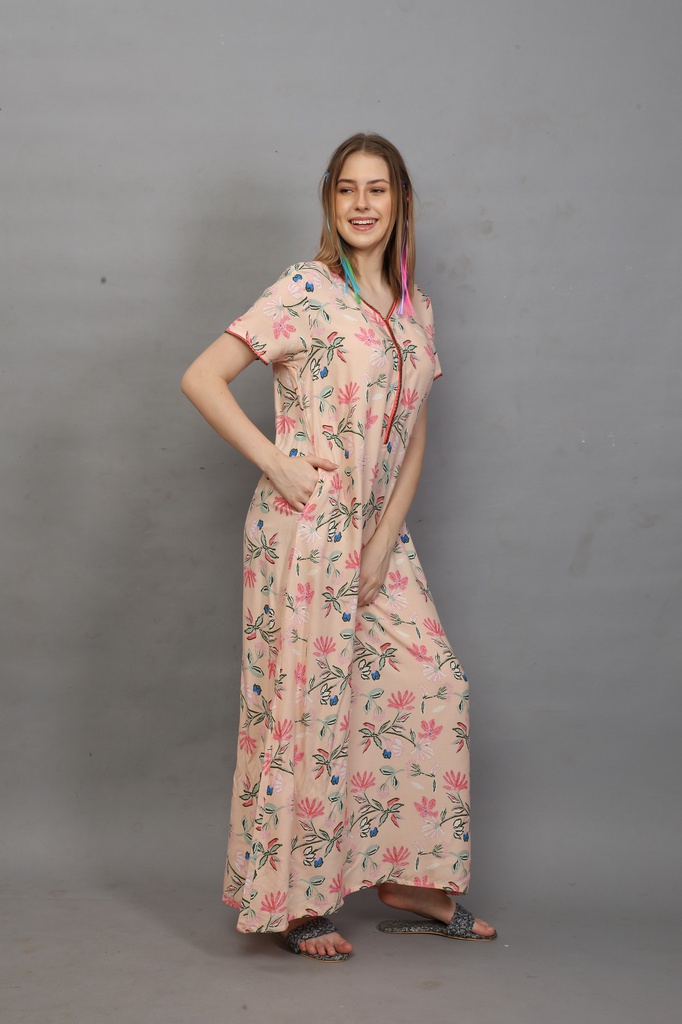 Long Night Gown Rayon 