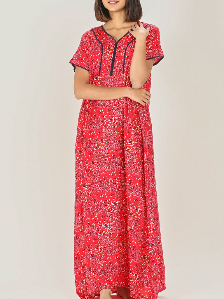 Rayon Long Night Gown