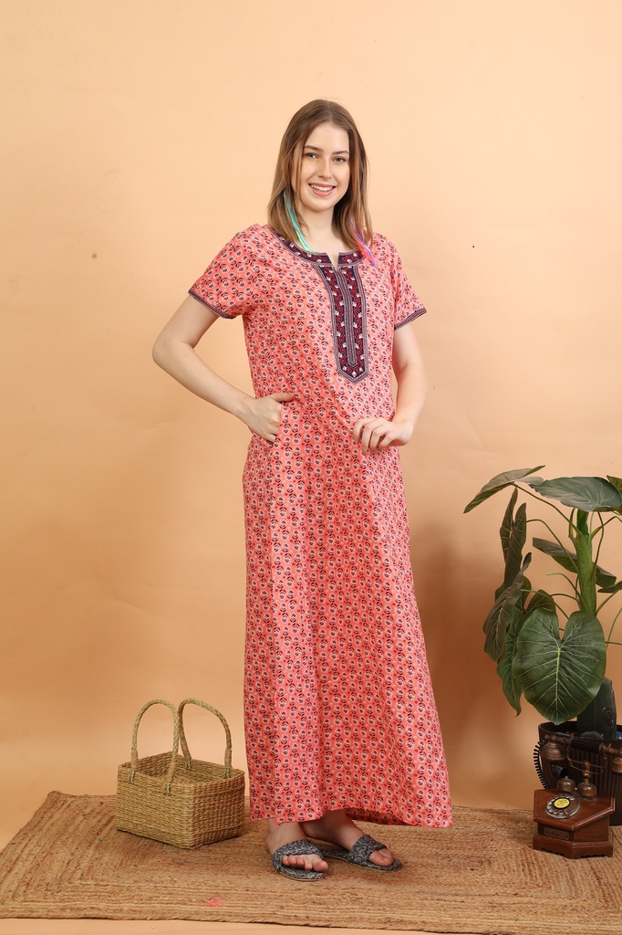 Rayon Long Night Gown