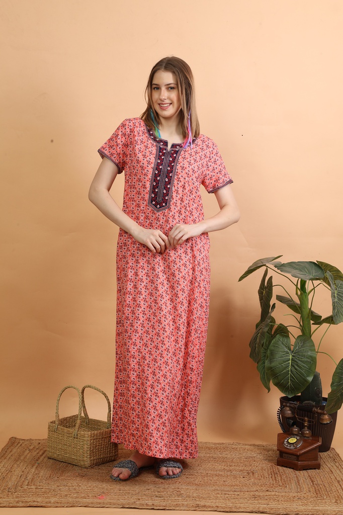 Rayon Long Night Gown