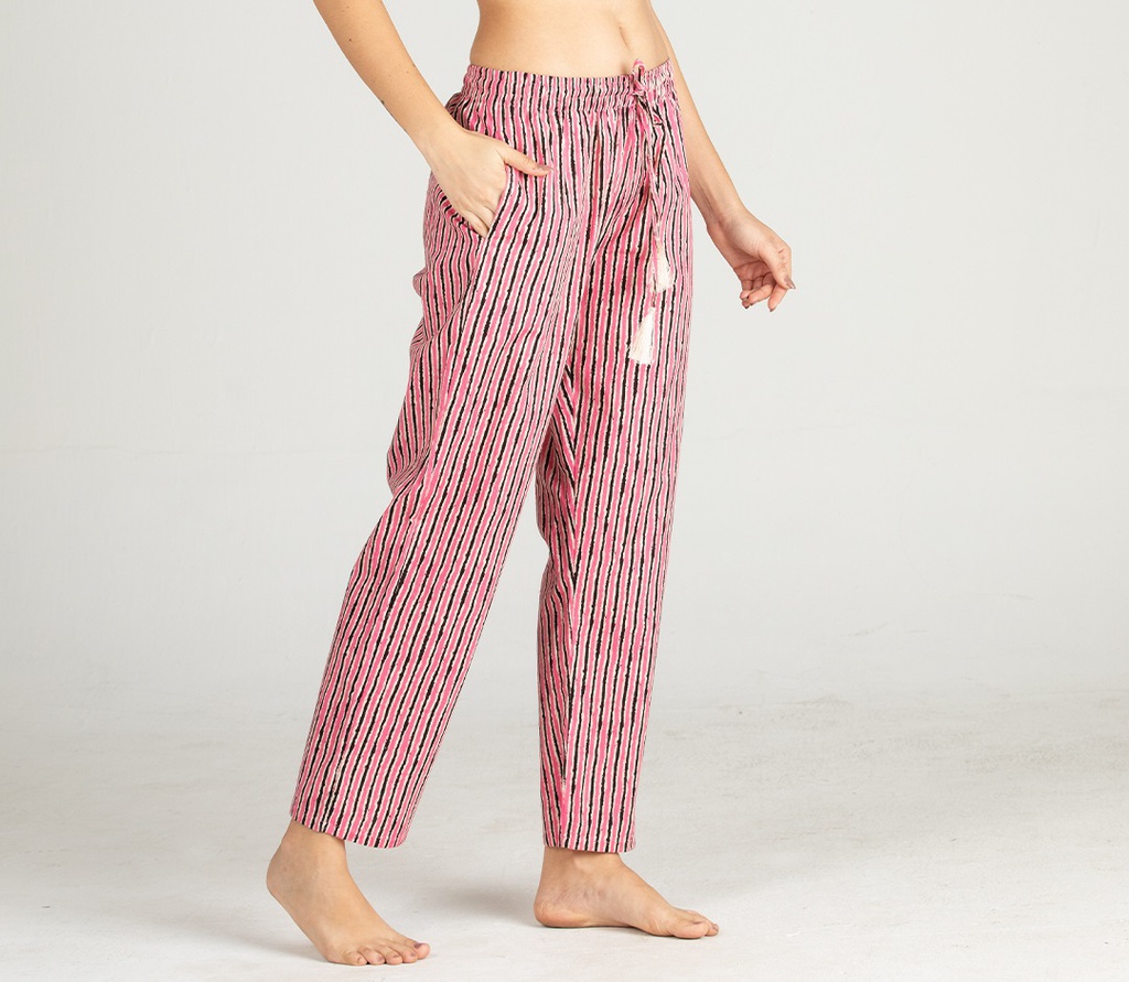 Cotton Printed Pyjama with Tassel