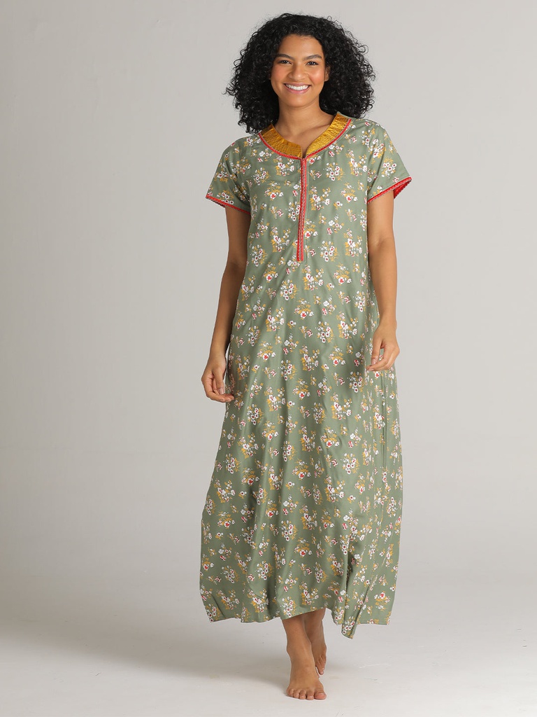 Long Night Gown Rayon 