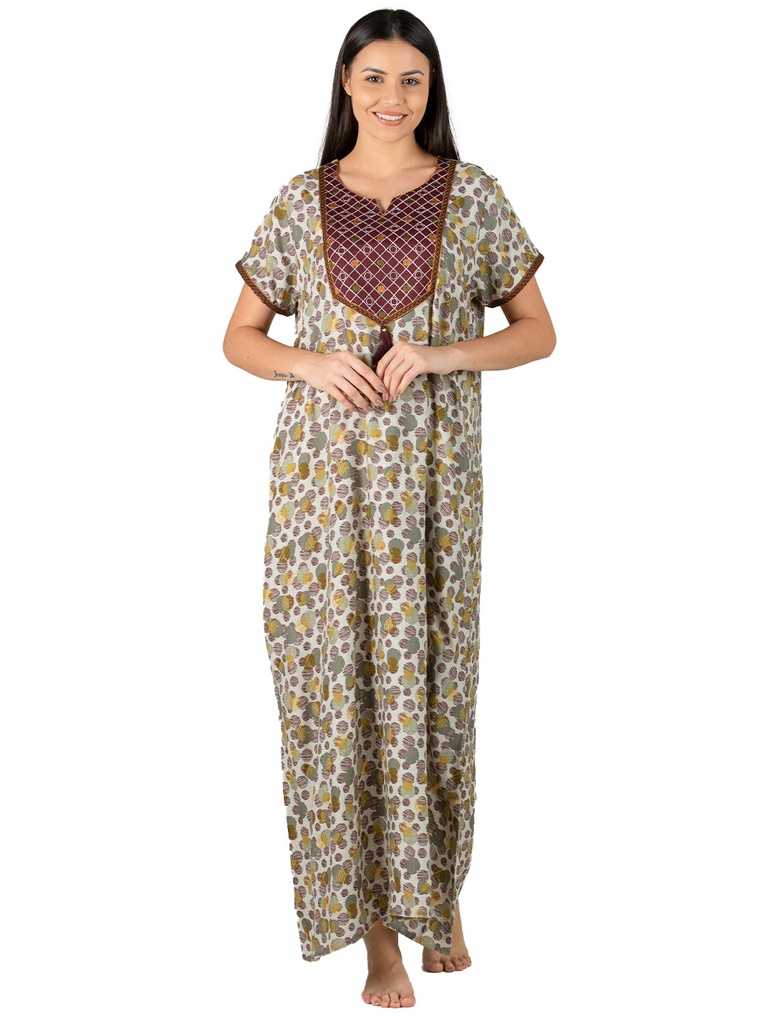 Rayon Long Night Gown