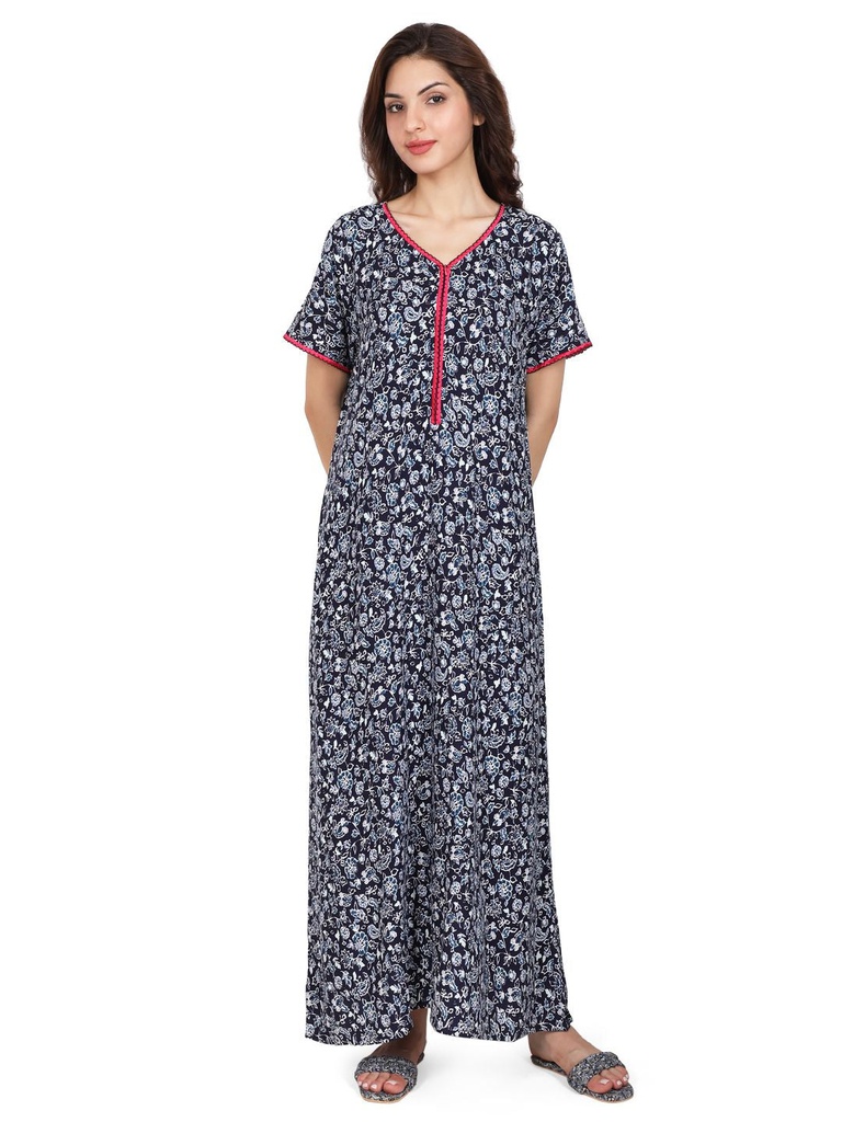 Long Night Gown Rayon EMB 