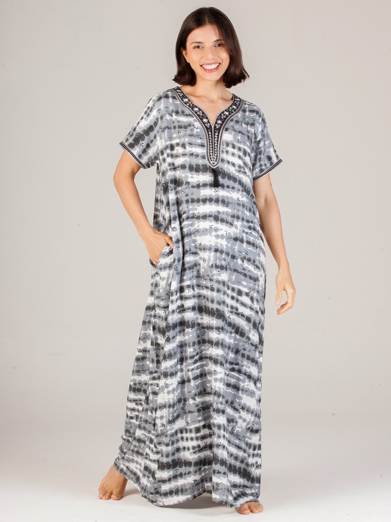 Long Night Gown Rayon EMB 