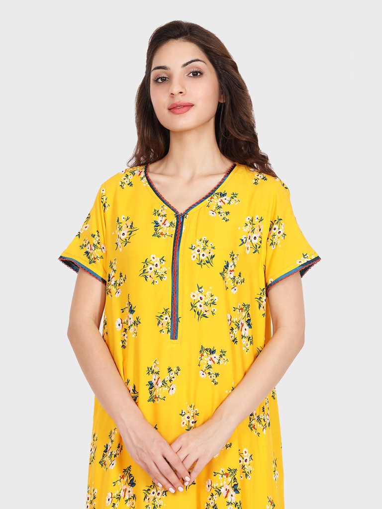 Long Night Gown Rayon 