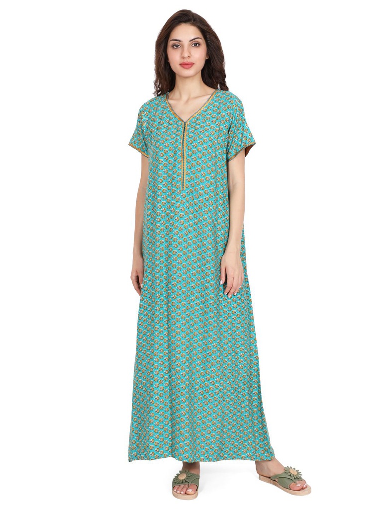 Rayon Long Night Gown