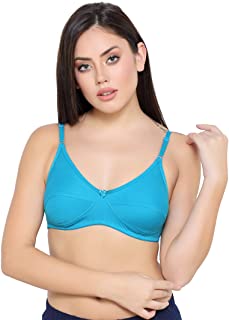 PDPM Hosiery Rich Cotton Knitted Turquoise Coloured Wirefree Petal Bra