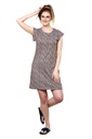 evolove Women's Printed Knitted Short nighty (Nightgown)