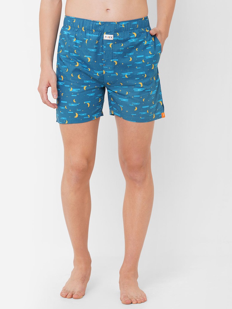 Men's SPACE AGE edit super light comfy most freaky prints Boxer shorts #staycoolallday (Moon and Star print,100% cotton, super fit for next lavel comfort, 100% Guarantee that you will love it, wear it all day)