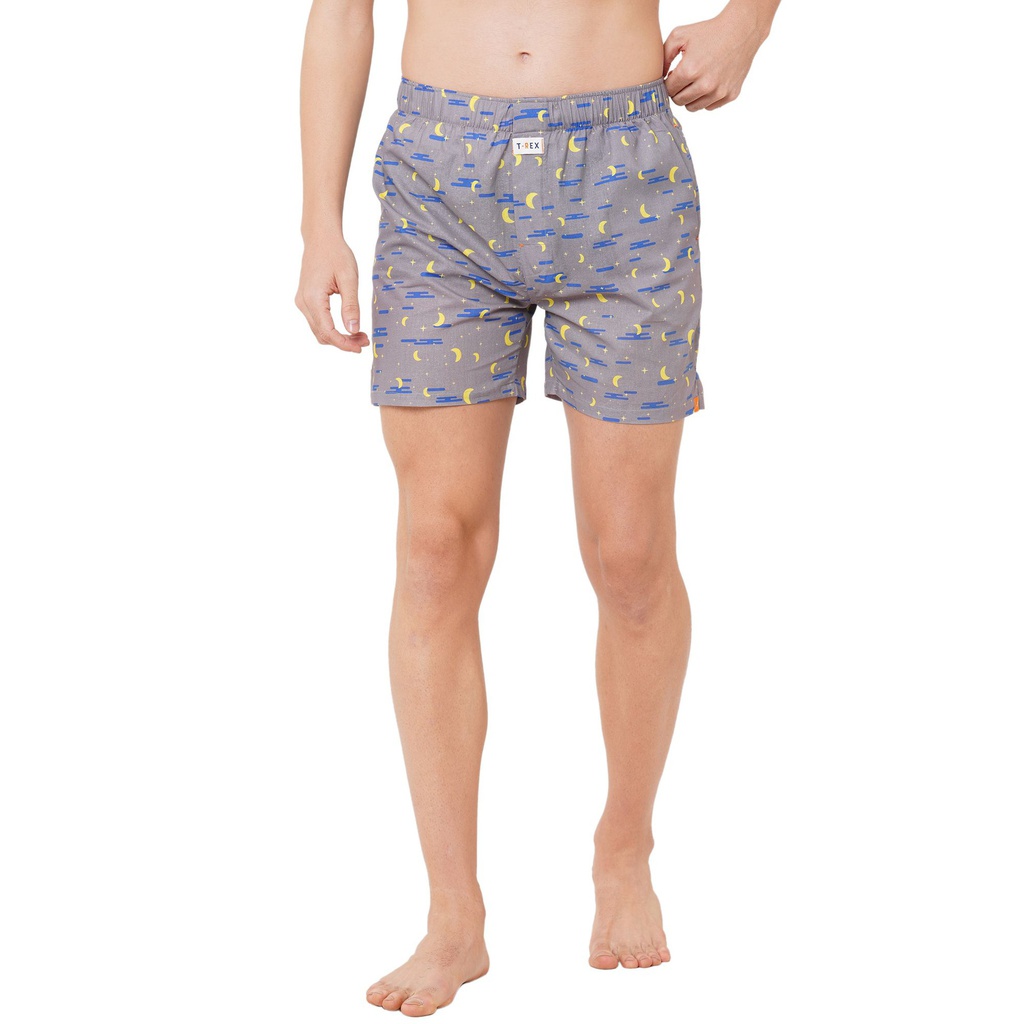 Men's SPACE AGE edit super light comfy most freaky prints Boxer shorts #staycoolallday (Moon and star print,100% cotton, super fit for next lavel comfort, 100% Guarantee that you will love it, wear it all day)